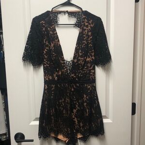 Women’s Medium TOBI Black Lace Romper